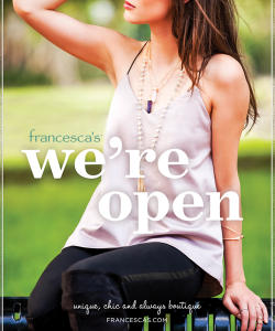 Edgewater Mall Francescas now open