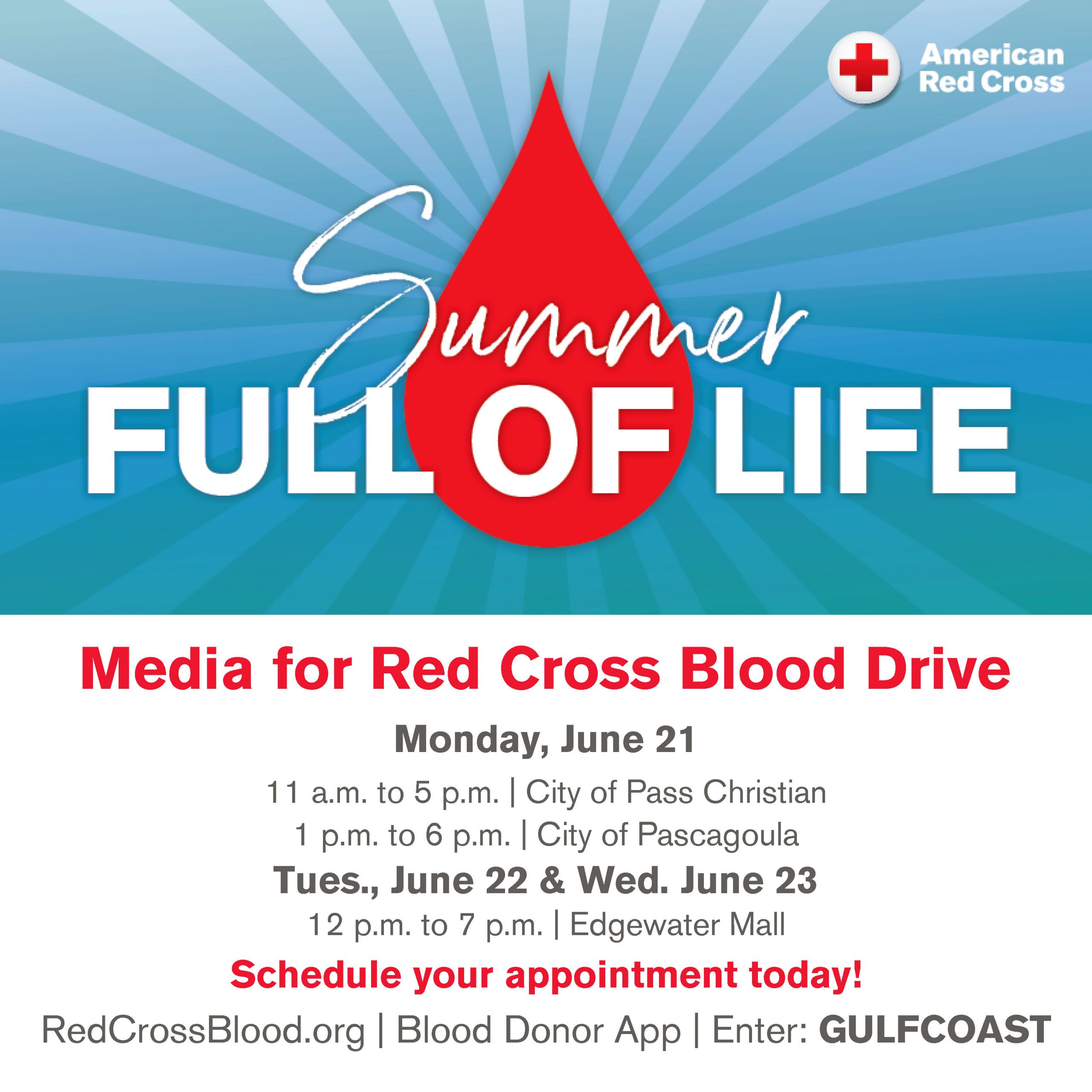 Flyer for a blood drive